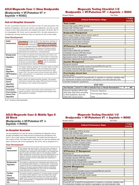 acls megacode 2023|ACLS Megacode Scenario Simulations .